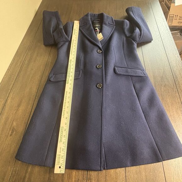 Talbots Long Navy Woven in Italy Wool Blend Luxurious Collection Coat 14P $349 - Picture 13 of 13